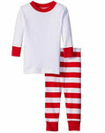 New Jammies Boys' Big Holiday Snuggly Pajama Set, Classic Stripes/Red/White, 12