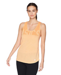 ASICS Women's Soft-Touch Racer Tank, Apricot Ice Heather, Large