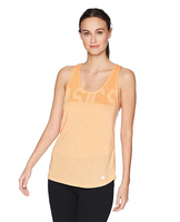 ASICS Women's Soft-Touch Racer Tank, Apricot Ice Heather, Large