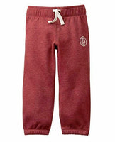 Crazy 8 Boys' Fleece Sweatpant, Iron/Wine, 6-12 mo