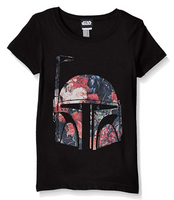 Star Wars Girls' Big, Black//Bobba Floral, Medium