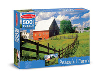 Melissa & Doug 500-Piece Peaceful Farm Jigsaw Puzzle