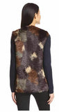 Bernardo Women's Faux Fur Patchwork Vest