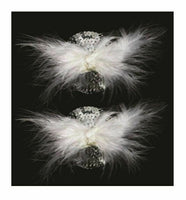 O Sexy Lingerie Women's Feather Pasties Set, White, One Size