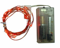 Tiny Lites Battery Operated Copper Wire LED Light String, Red, 6.5-Feet