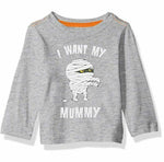 Crazy 8 Boys' His Li'l Long Sleeve Screen Tee, Mummy, 12-18 mo