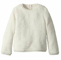 Crazy 8 Girls' Toddler Faux Fur Pullover Sweater, Jet Ivory, 18-24 mo