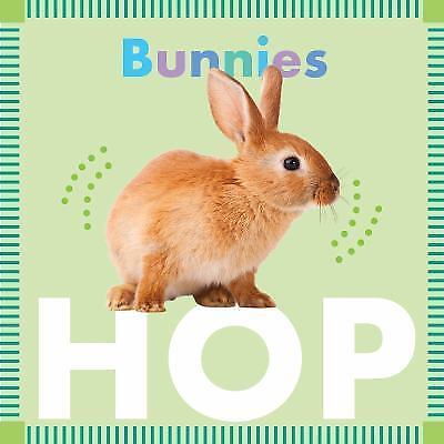 Bunnies Hop Children's Board Book by Rebecca Glaser with Photos of Rabbits