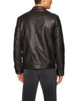 X-Ray Men's Slim Fit Faux Leather Racer Jacket, Black, X-Large