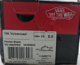 VANS 106 Vulcanized Pewter/Black Classics Skate Shoes, VN099ZPBQ Men 5.5 Women 7