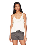 Lira Clothing Women's Jolie Ruffle Tank, Ivory, S