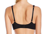 Amoena Women's Lilly Wirefree Seamless Pocketed Tshirt Bra, Black, 32C