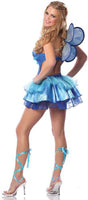 Delicious Butterfly Kisses Sexy Costume, Blue, X-Small