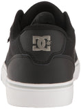 DC Men's Anvil Se Skateboarding Shoe, Black/White/Silver, 7.5 D US