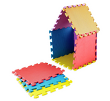 MedCa Interlocking EVA Puzzle Mat (10 Pcs) for Play & Exercise (Colors Vary)