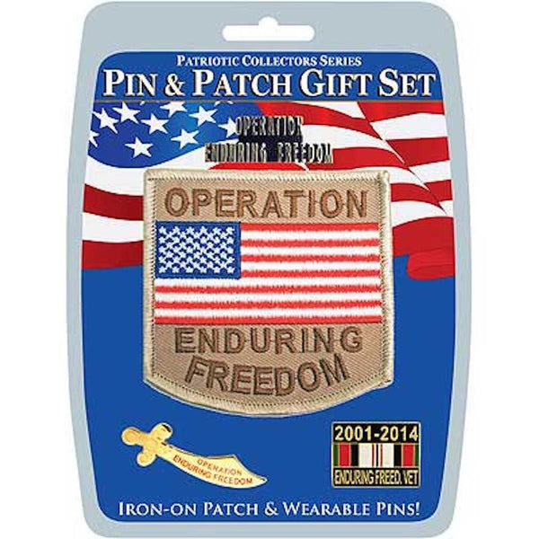 Operation Enduring Freedom Pin and Patch Gift Set