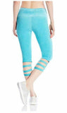 Pink Lotus Women's Washed Up Painted Banded Calf Performance Capri, Peacock, S