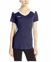 ASICS Women's Set Jersey, Navy/White, Medium