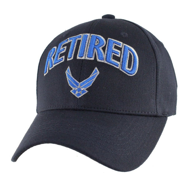 U.S. Air Force Retired Stretch Fit Cap, Dark Navy