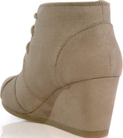 Marco Republic Taupe Galaxy Womens Wedge Boots Size 7.5