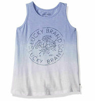 Lucky Brand Girls' Little Sleeveless Fashion Tank Top, Placid Blue Gloria, 4/5