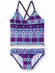 Kanu Surf Little Girls' Sport 2-Piece Tankini Swimsuit, Kayla Purple Tie-Dye, 4