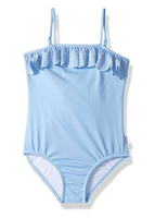 Seafolly Little Girls' Sweet Summer Frill Tube Tank Swimsuit, Bluebell, 3