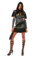 Rubie's Women's Medieval Knight Costume, Dress, Hooded Bolero, Belt, & Sword, S