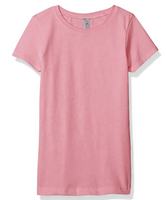 Clementine Apparel Girls' Little Everyday T-Shirt, Light Pink, XS