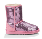 UGG Kids Girl's Classic Short Sparkles (Big Kid) Lipgloss Boot 5 Big Kid