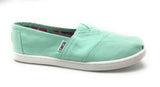 TOMS Youth Classic Canvas Closed Toe Slip On Shoes, Mint Green, Size 2.5 Youth