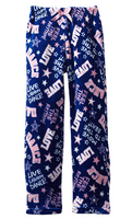 Luv 2 Sleep Little Girls' Dance Plush Pant, Navy, 6