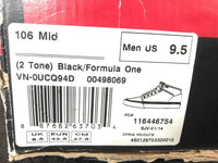 Vans Men's 106 Mid Two Tone Skate Shoe Sneaker, Black/Red, 9.5 M US