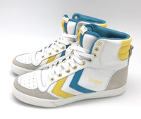 Hummel Mens Stadil High Top Trainers White Yellow Blue 39 EU 7.5 US