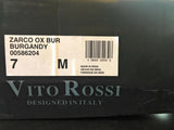 Vito Rossi Mens 00586204 Zarco OX Burgandy Casual Leather Oxfords Size 7 M US