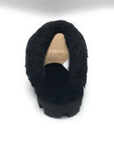 UGG Women's Coquette Sheepskin & Fur Slipper, Black, 11 US - New In Box