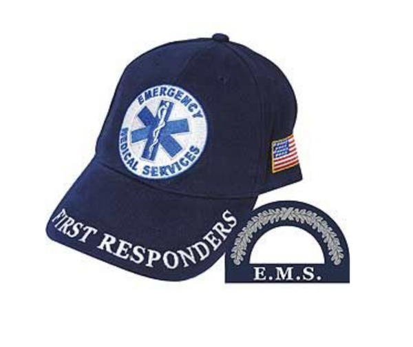 EMS Logo Emergency Medical Services First Responders Hat Cap [Blue-Adjustable]