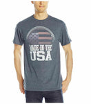 FREEZE Men's Made in The USA Flag T-Shirt, Dark Heather Grey, X-Large