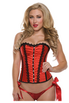 Starline Women's Rouched Front Corset, Side Zipper, Red, Medium