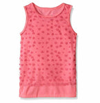 Dream Star - Girls' Little Tulle Flocked Hearts Over Solid Jersey Tank 2PC Set L