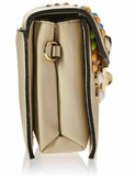 Nikky Women's Colorful Studded Design Beige Crossbody Cross Body Bag, One Size