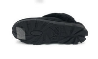 UGG Women's Coquette Sheepskin & Fur Slipper, Black, 11 US - New In Box