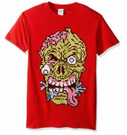 FREEZE Men's Pixelated Halloween Zombie T-Shirt, Red, X-Large