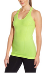 BREATHE BY BODY GLOVE Women's Tip Seamless Fitted Tank Top, Lime, Medium