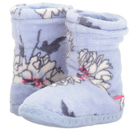 Joules Girls Padabout Slipper, Sky Blue Peony, XS M US Toddler