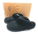 UGG Women's Coquette Sheepskin & Fur Slipper, Black, 11 US - New In Box