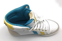 Hummel Mens Stadil High Top Trainers White Yellow Blue 39 EU 7.5 US