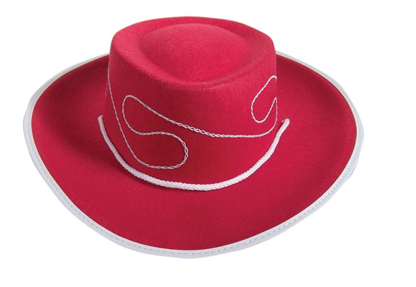 Jacobson Hat Company Child's Embroidered Permafelt Cowboy Costume, Red, Large