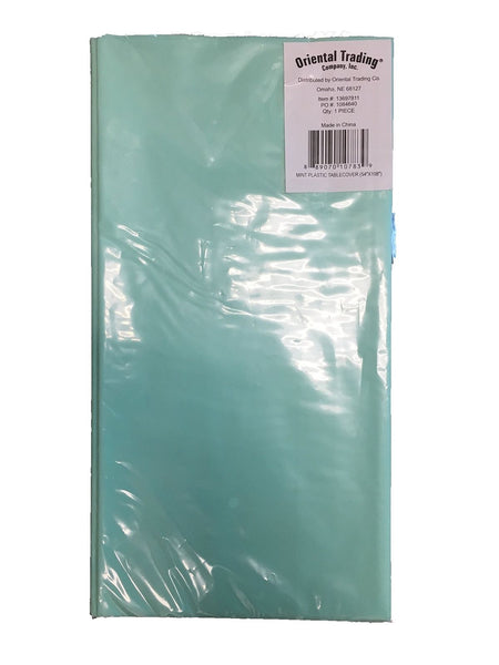 Plastic Tablecover 54x108 Rectangle (Mint)
