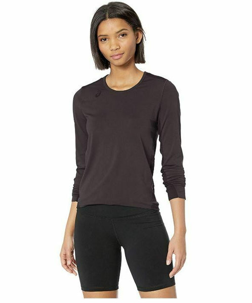 ASICS Women's Tactic Court Long Sleeve Top, Steel Grey, 2X-Small